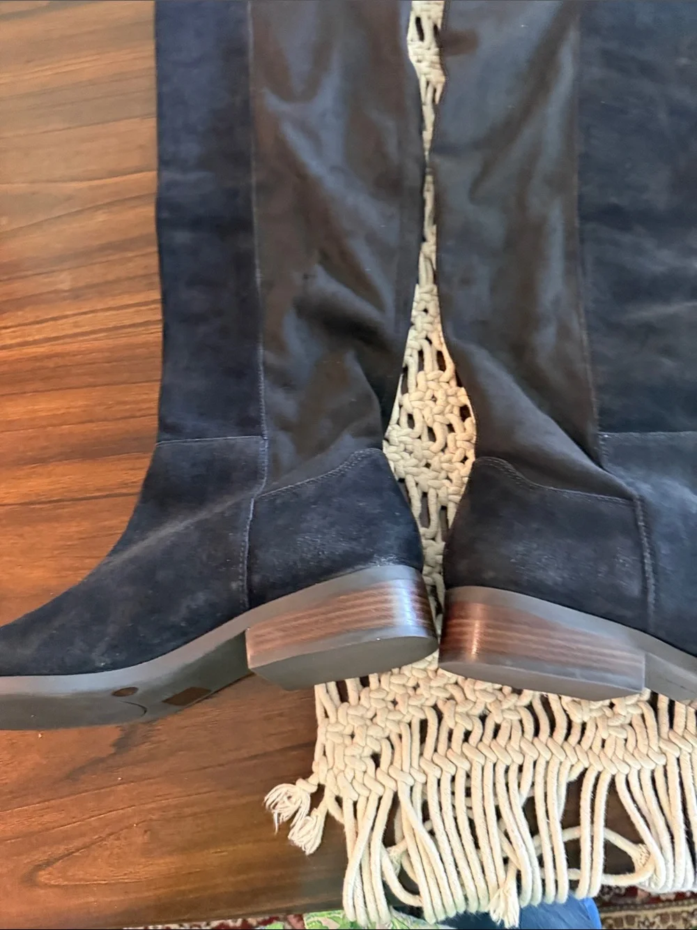 Lucky Brand Black Suede Over-the-Knee Boots